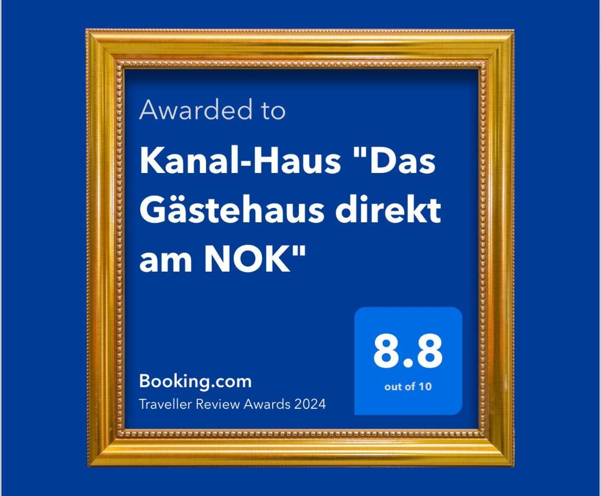 Kanal-Haus "Das Gaestehaus Direkt Am Nok" Osterrönfeld Dış mekan fotoğraf