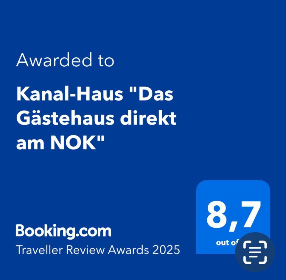 Kanal-Haus "Das Gaestehaus Direkt Am Nok" Osterrönfeld Dış mekan fotoğraf